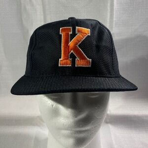 California Headwear Snapback Hat Black Orange Letter K Embroidered Mesh Cap M/L